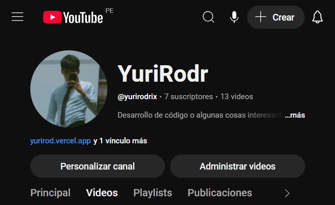 Captura del proyecto Ver más en Youtube