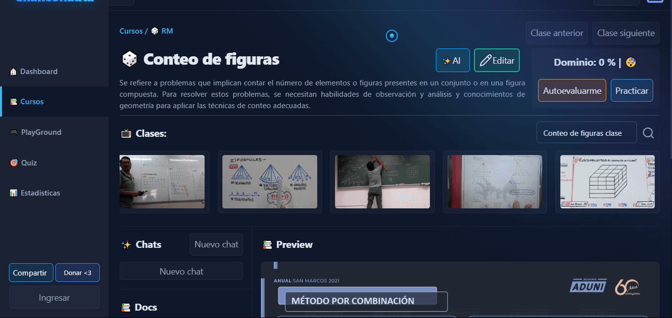 Captura del proyecto Plataforma academia